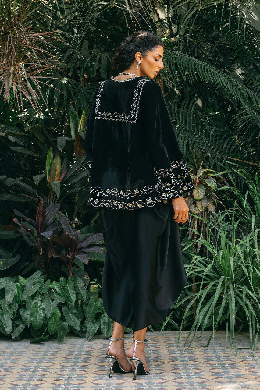 Sania Maskatiya | Reyna Velvet | Mavi by Sania Maskatiya - Designer Dress - Type: Ladies Clothes - Available at Libayah - 100% Original