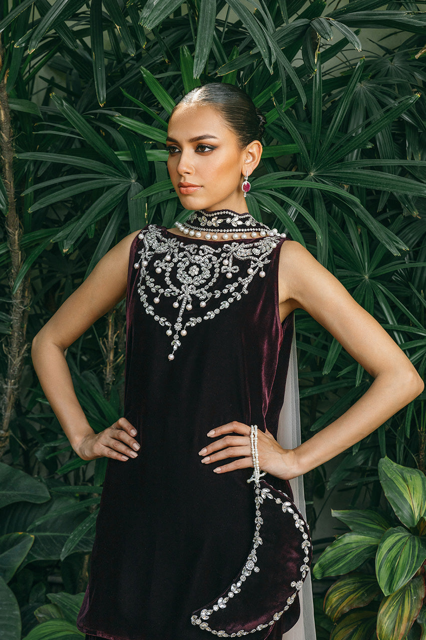 Sania Maskatiya | Reyna Velvet | Dara by Sania Maskatiya - Designer Dress - Type: Ladies Clothes - Available at Libayah - 100% Original