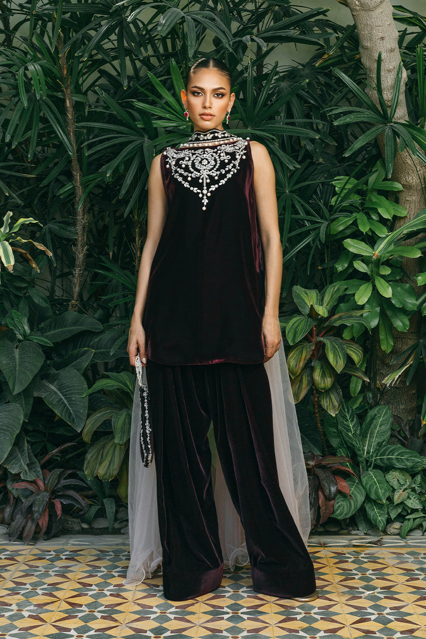 Sania Maskatiya | Reyna Velvet | Dara by Sania Maskatiya - Designer Dress - Type: Ladies Clothes - Available at Libayah - 100% Original