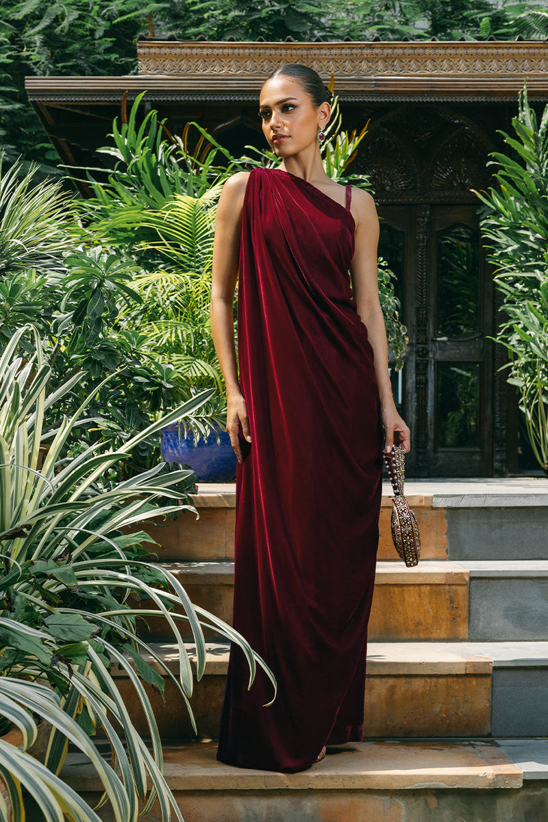 Sania Maskatiya | Reyna Velvet | Sona by Sania Maskatiya - Designer Dress - Type: Ladies Clothes - Available at Libayah - 100% Original