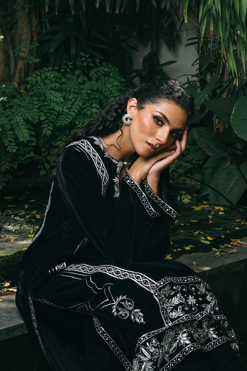 Sania Maskatiya | Reyna Velvet | Firuzeh by Sania Maskatiya - Designer Dress - Type: Ladies Clothes - Available at Libayah - 100% Original