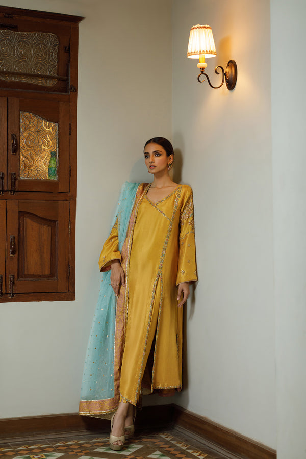 Wahajmkhan | Bahar Begum Formals | MUSTARD BEGUM JORA by Wahaj M.Khan - Designer Dress - Type: Ladies Clothes - Available at Libayah - 100% Original