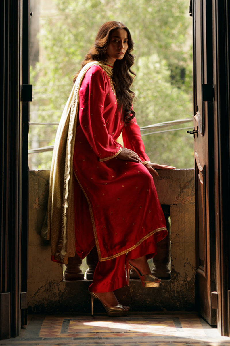 The Pink Tree Company | Yaadish Bakhair | Gul-e-Dhani by The Pink Tree Company - Designer Dress  - Type : Ladies Clothes - Available at Libayah - 100% Original 