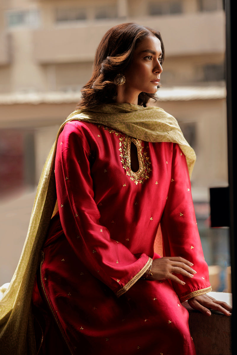 The Pink Tree Company | Yaadish Bakhair | Gul-e-Dhani by The Pink Tree Company - Designer Dress  - Type : Ladies Clothes - Available at Libayah - 100% Original 
