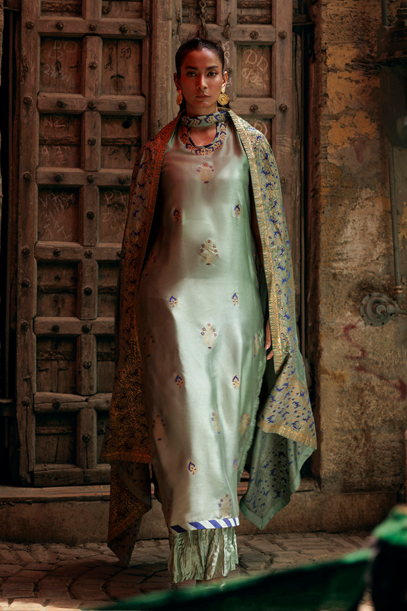 The Pink Tree Company | Yaadish Bakhair | Whispers of Sage by The Pink Tree Company - Designer Dress  - Type : Ladies Clothes - Available at Libayah - 100% Original 