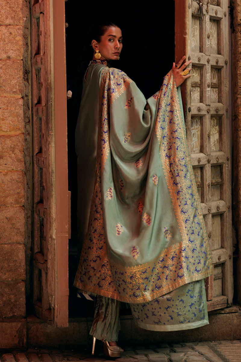 The Pink Tree Company | Yaadish Bakhair | Whispers of Sage by The Pink Tree Company - Designer Dress  - Type : Ladies Clothes - Available at Libayah - 100% Original 