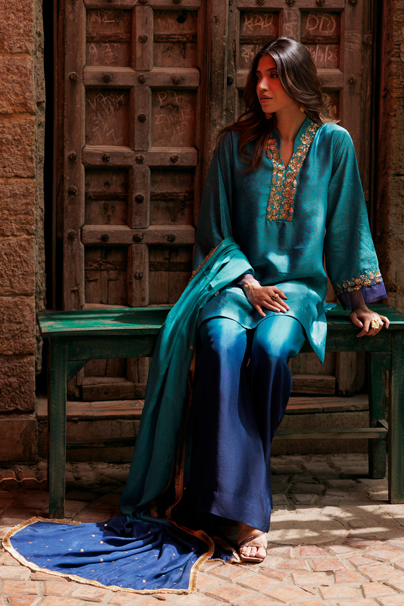 The Pink Tree Company | Yaadish Bakhair | Aab-e-Neel by The Pink Tree Company - Designer Dress  - Type : Ladies Clothes - Available at Libayah - 100% Original 