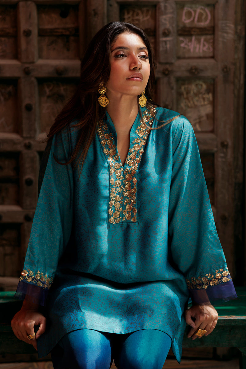 The Pink Tree Company | Yaadish Bakhair | Aab-e-Neel by The Pink Tree Company - Designer Dress  - Type : Ladies Clothes - Available at Libayah - 100% Original 