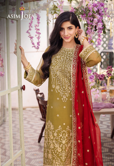 Asim Jofa | Dhanak Rang Collection | AJCF-26 by Asim Jofa - Designer Dress - Type: Ladies Clothes - Available at Libayah - 100% Original