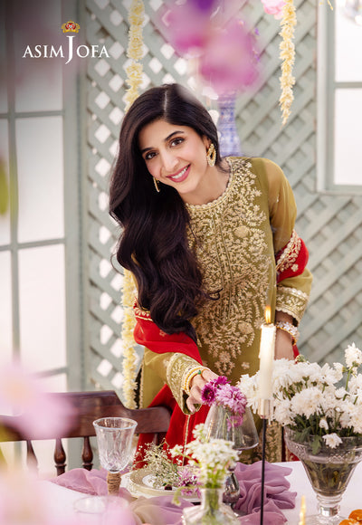 Asim Jofa | Dhanak Rang Collection | AJCF-26 by Asim Jofa - Designer Dress - Type: Ladies Clothes - Available at Libayah - 100% Original