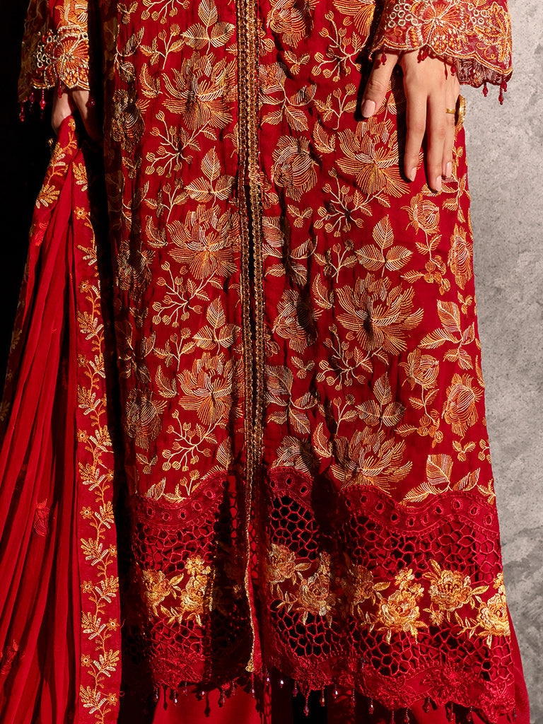 Rajbari | Sage Chiffon Edit | Rouge by Rajbari - Designer Dress - Type: Formal - Available at Libayah - 100% Original