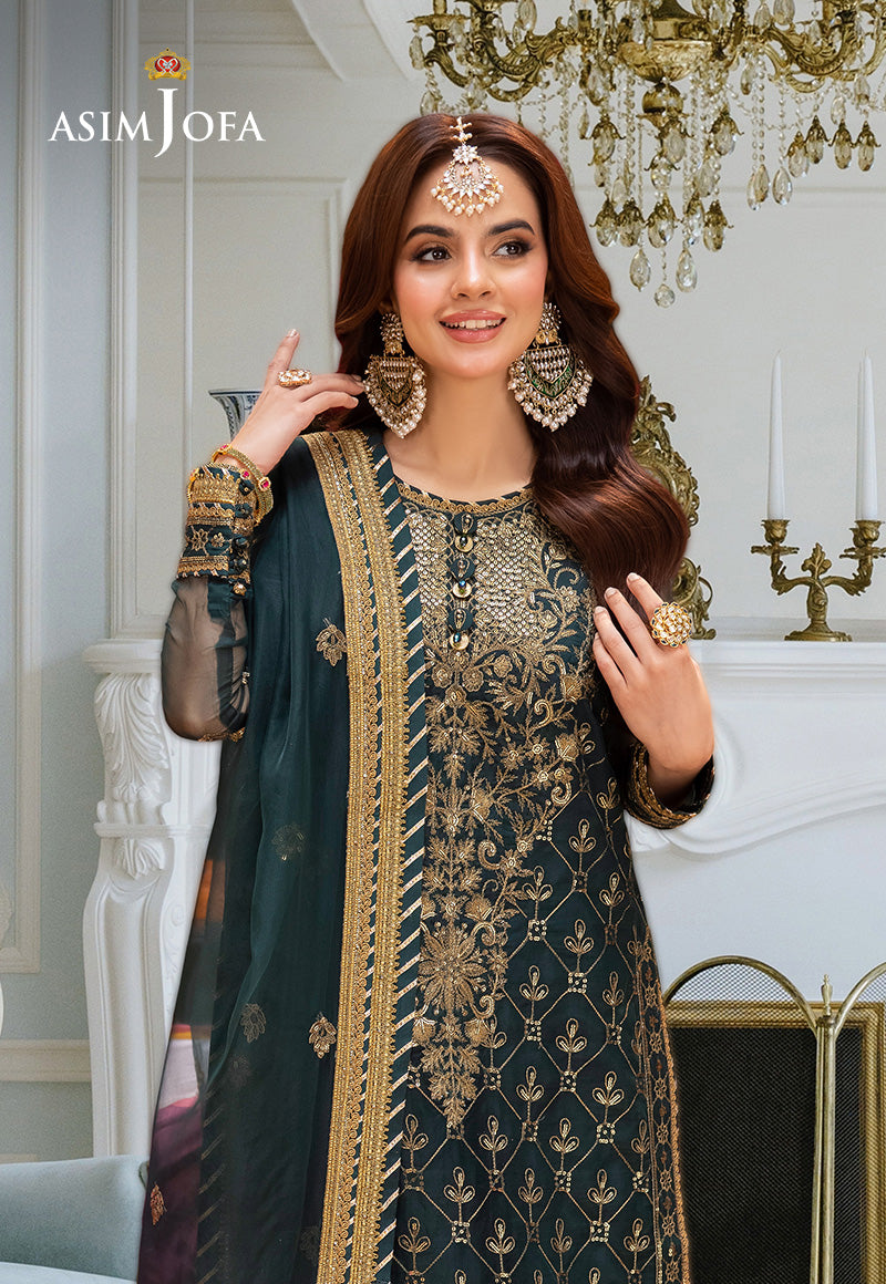 Asim Jofa | festive luxe | AJEM-25 by Asim Jofa - Designer Dress - Type: Ladies Clothes - Available at Libayah - 100% Original