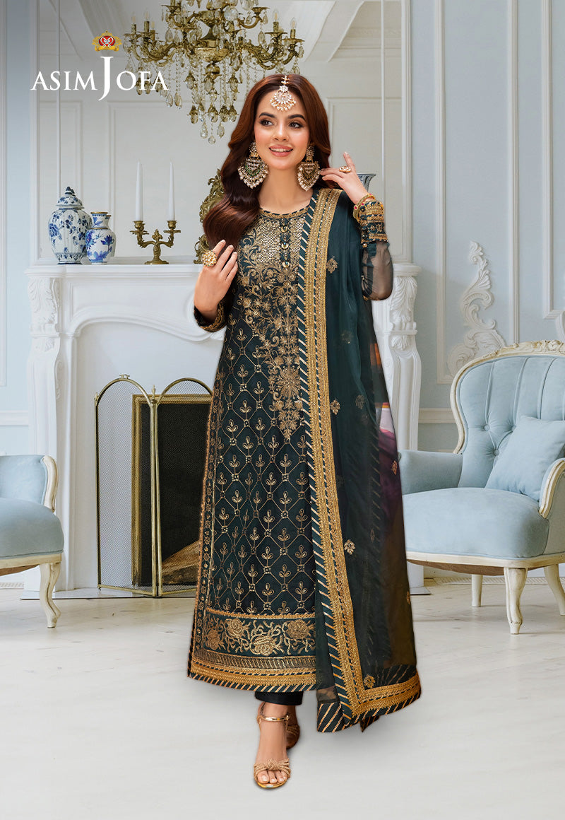 Asim Jofa | festive luxe | AJEM-25 by Asim Jofa - Designer Dress - Type: Ladies Clothes - Available at Libayah - 100% Original