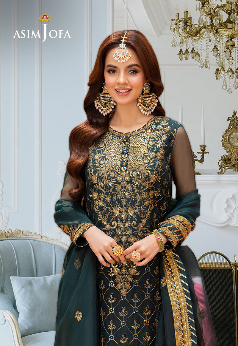 Asim Jofa | festive luxe | AJEM-25 by Asim Jofa - Designer Dress - Type: Ladies Clothes - Available at Libayah - 100% Original