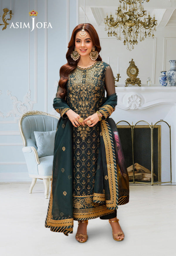 Asim Jofa | festive luxe | AJEM-25 by Asim Jofa - Designer Dress - Type: Ladies Clothes - Available at Libayah - 100% Original