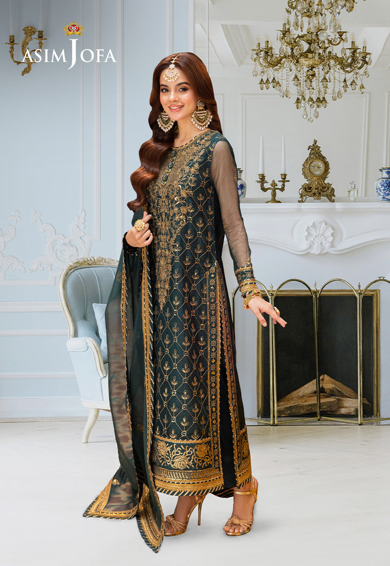 Asim Jofa | festive luxe | AJEM-25 by Asim Jofa - Designer Dress - Type: Ladies Clothes - Available at Libayah - 100% Original