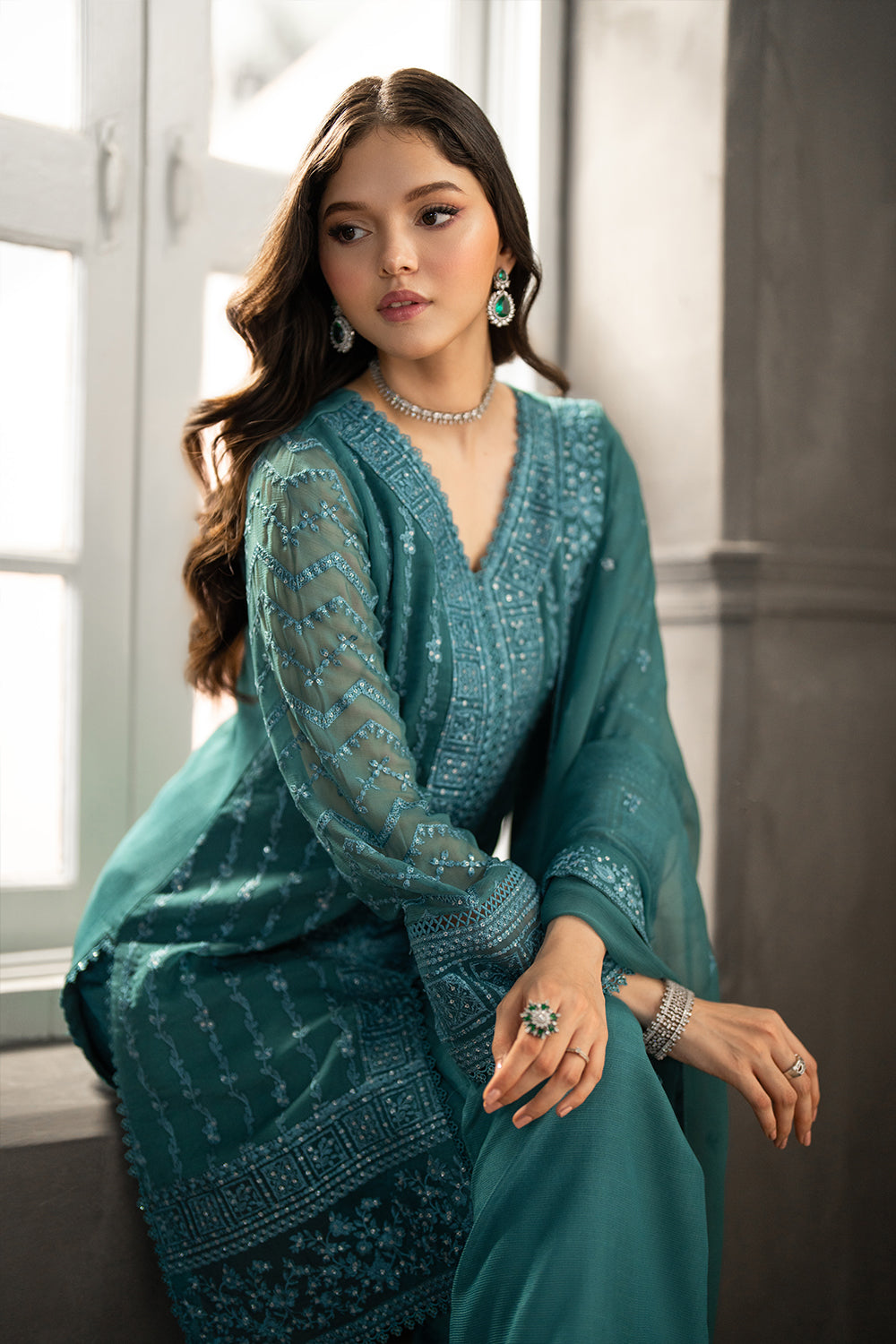 Azure | Ensembles | Minted Sage by Azure - Designer Dress  - Type : Ladies Clothes - Available at Libayah - 100% Original 