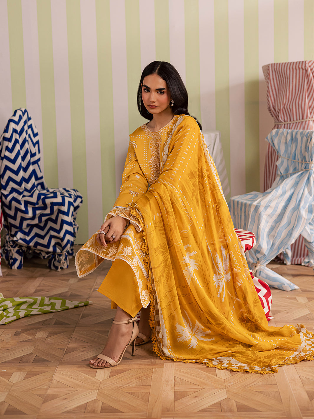 Mahnur | Jahaan Lawn 26 | MJ-03 by Mahnur - Designer Dress  - Type : Ladies Clothes - Available at Libayah - 100% Original 