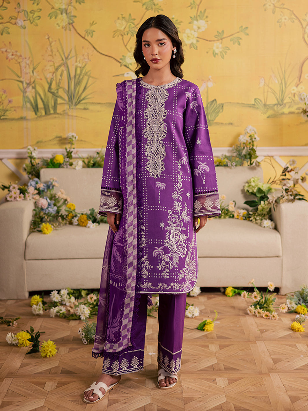 Mahnur | Jahaan Lawn 26 | MJ-04 by Mahnur - Designer Dress  - Type : Ladies Clothes - Available at Libayah - 100% Original 