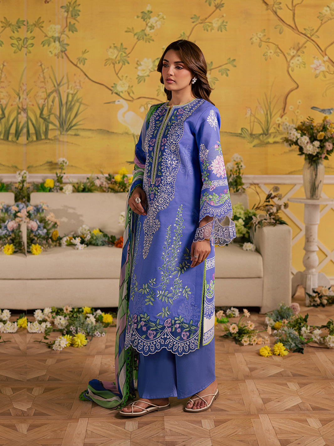 Mahnur | Jahaan Lawn 26 | MJ-08 by Mahnur - Designer Dress  - Type : Ladies Clothes - Available at Libayah - 100% Original 