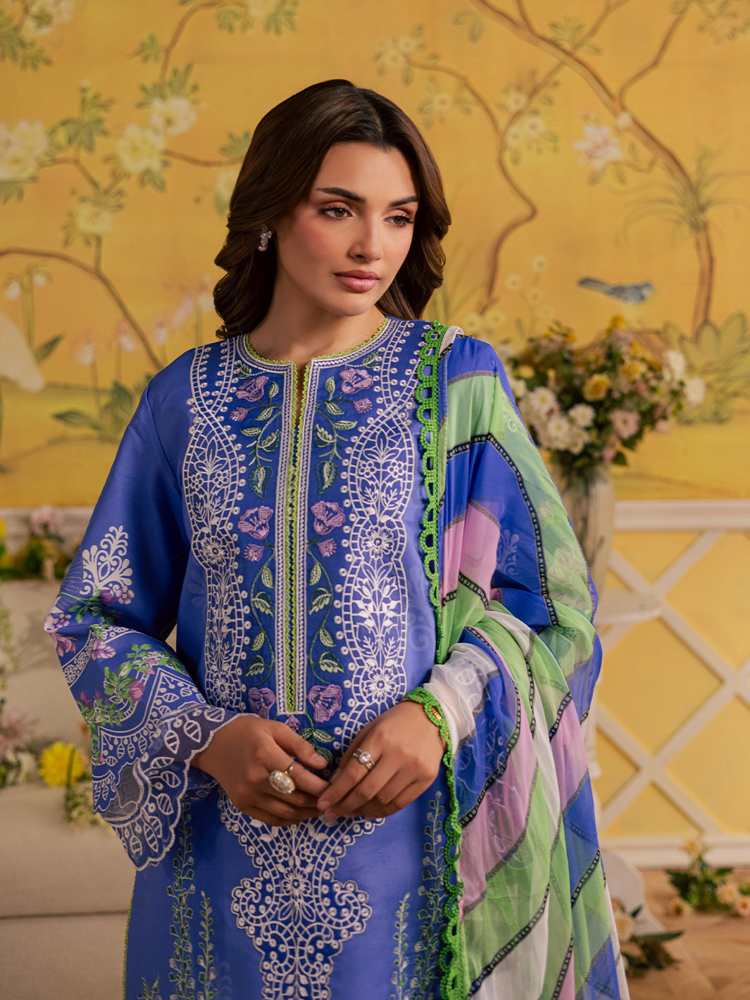 Mahnur | Jahaan Lawn 26 | MJ-08 by Mahnur - Designer Dress  - Type : Ladies Clothes - Available at Libayah - 100% Original 
