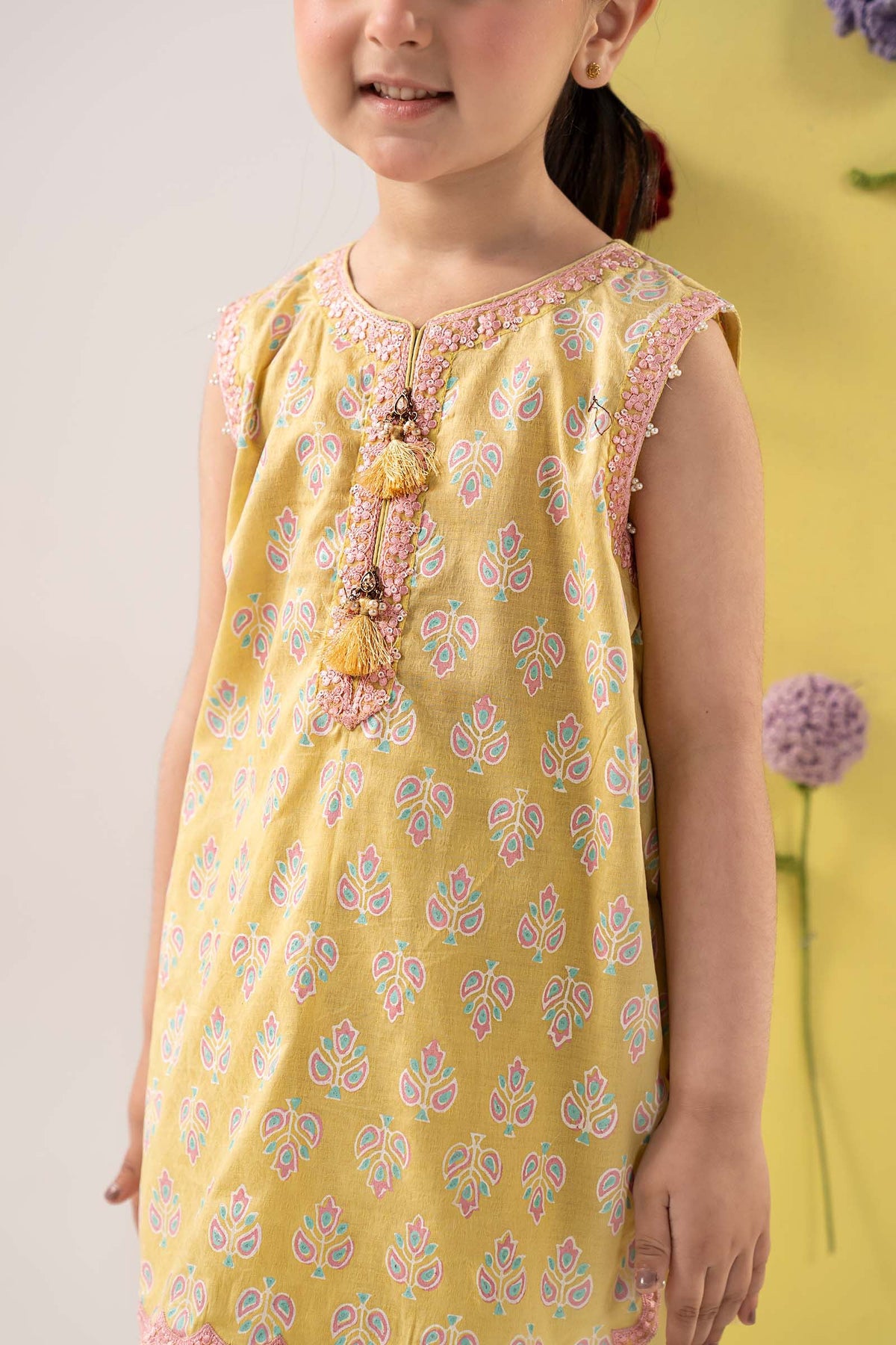 kids-clothes-mkd-ea26-02-yellow by Maria B Kids - Designer Dress  - Type : KidsClothes - Available at Libayah - 100% Original 
