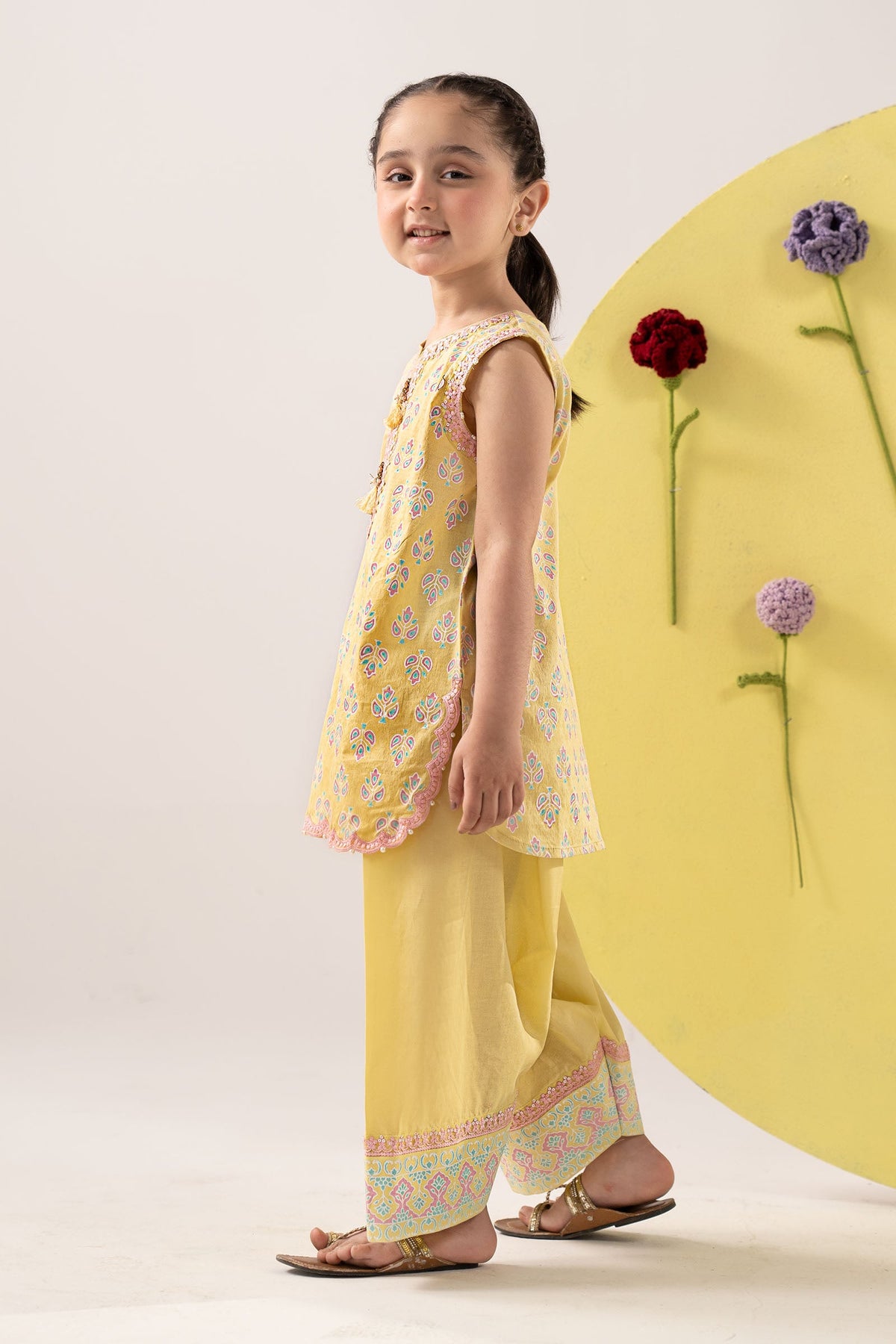 kids-clothes-mkd-ea26-02-yellow by Maria B Kids - Designer Dress  - Type : KidsClothes - Available at Libayah - 100% Original 