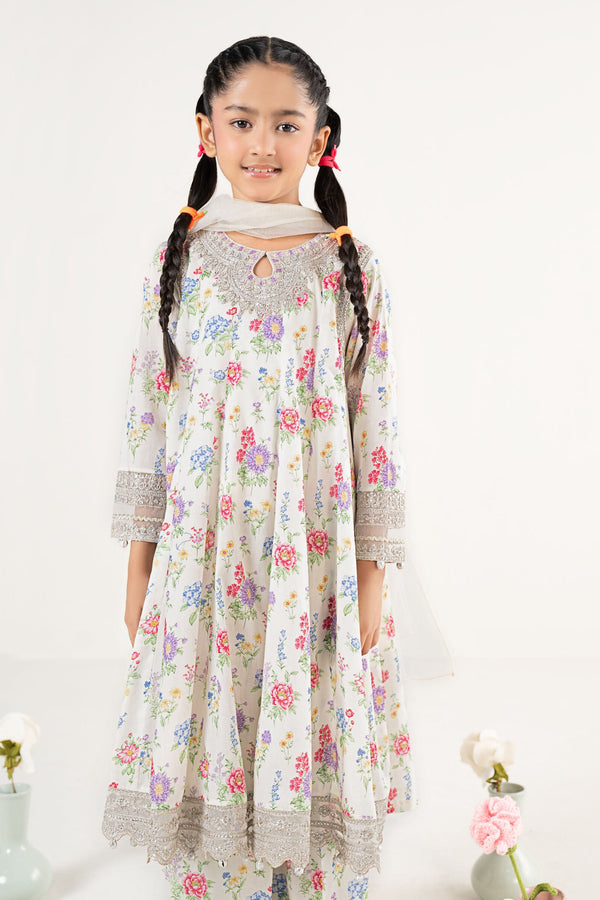 kids-clothes-mkd-ea25-03r1-white by Maria B Kids - Designer Dress  - Type : KidsClothes - Available at Libayah - 100% Original 