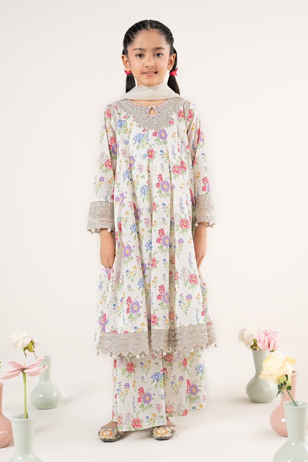 kids-clothes-mkd-ea25-03r1-white by Maria B Kids - Designer Dress  - Type : KidsClothes - Available at Libayah - 100% Original 