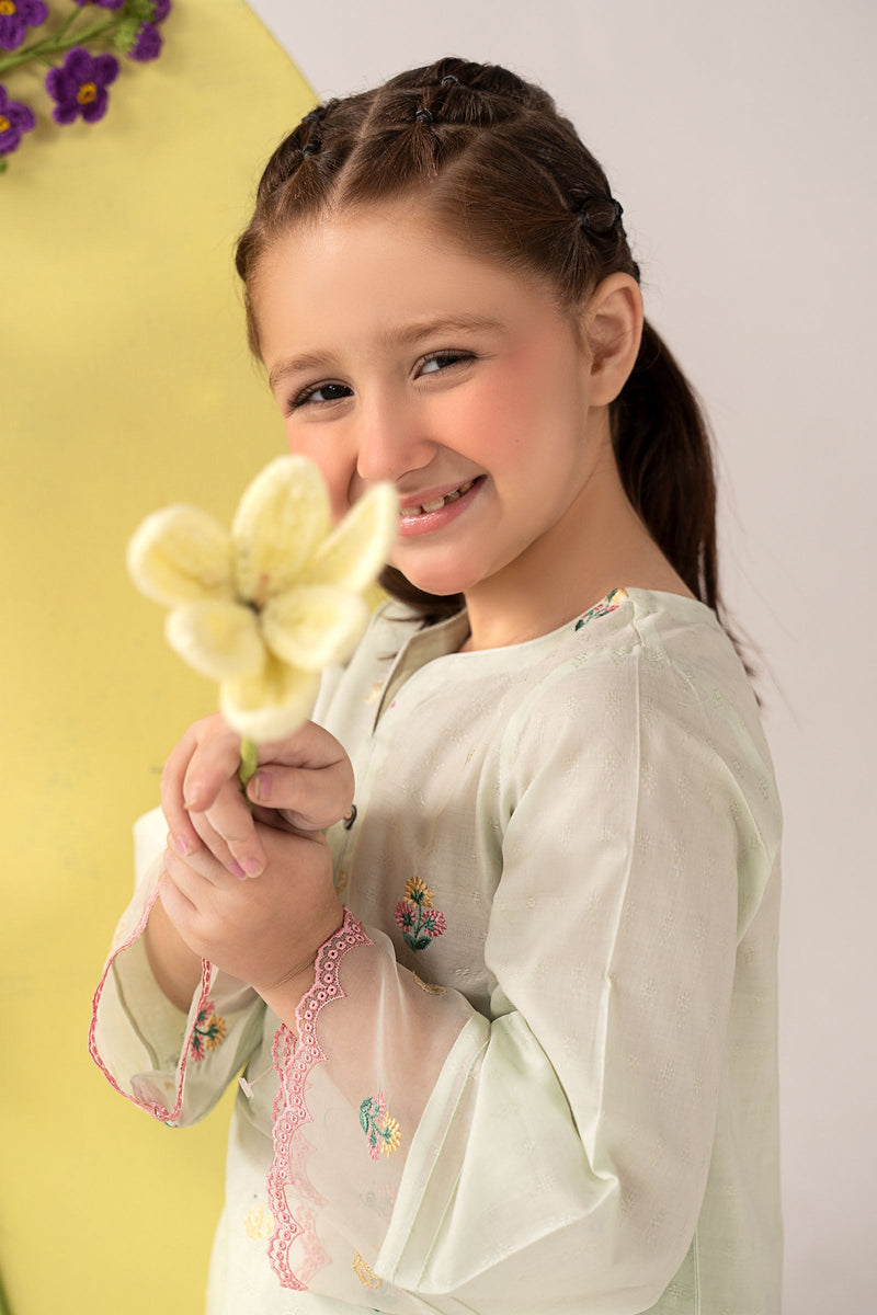kids-clothes-mkd-ea26-03-lime-green by Maria B Kids - Designer Dress  - Type : KidsClothes - Available at Libayah - 100% Original 