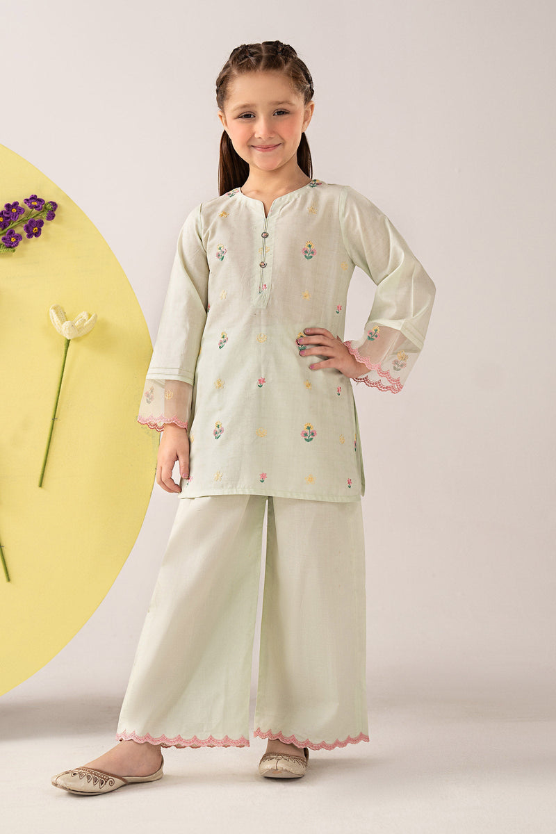 kids-clothes-mkd-ea26-03-lime-green by Maria B Kids - Designer Dress  - Type : KidsClothes - Available at Libayah - 100% Original 