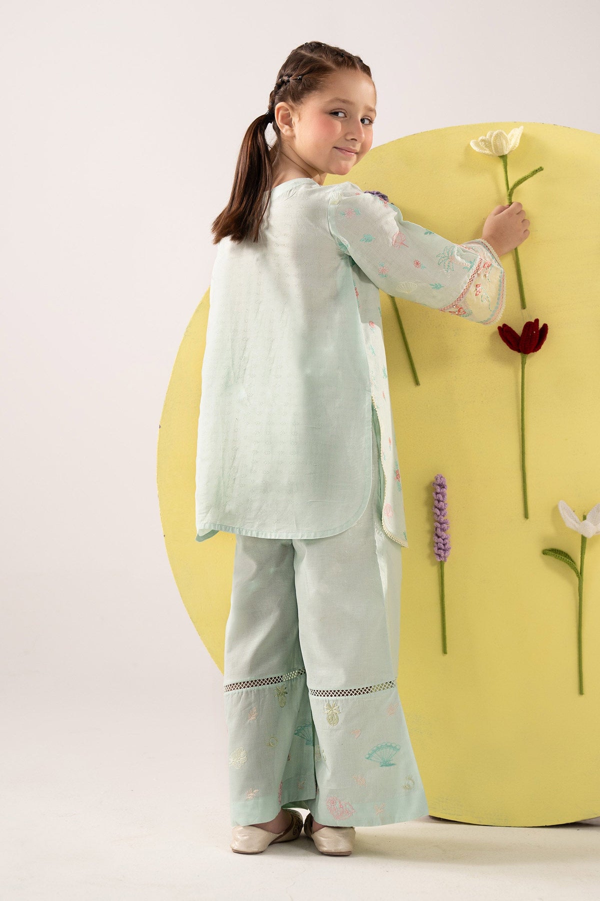 kids-clothes-mkd-ea26-04-aqua by Maria B Kids - Designer Dress  - Type : KidsClothes - Available at Libayah - 100% Original 