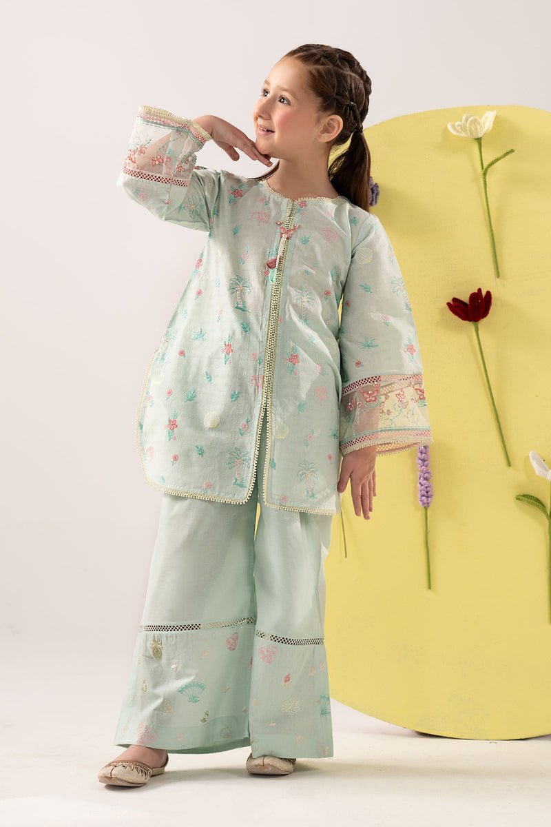 kids-clothes-mkd-ea26-04-aqua by Maria B Kids - Designer Dress  - Type : KidsClothes - Available at Libayah - 100% Original 