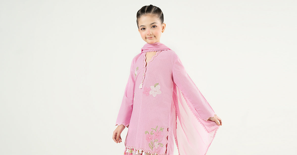 kids-clothes-mkd-ea26-05-tea-pink by Maria B Kids - Designer Dress  - Type : KidsClothes - Available at Libayah - 100% Original 