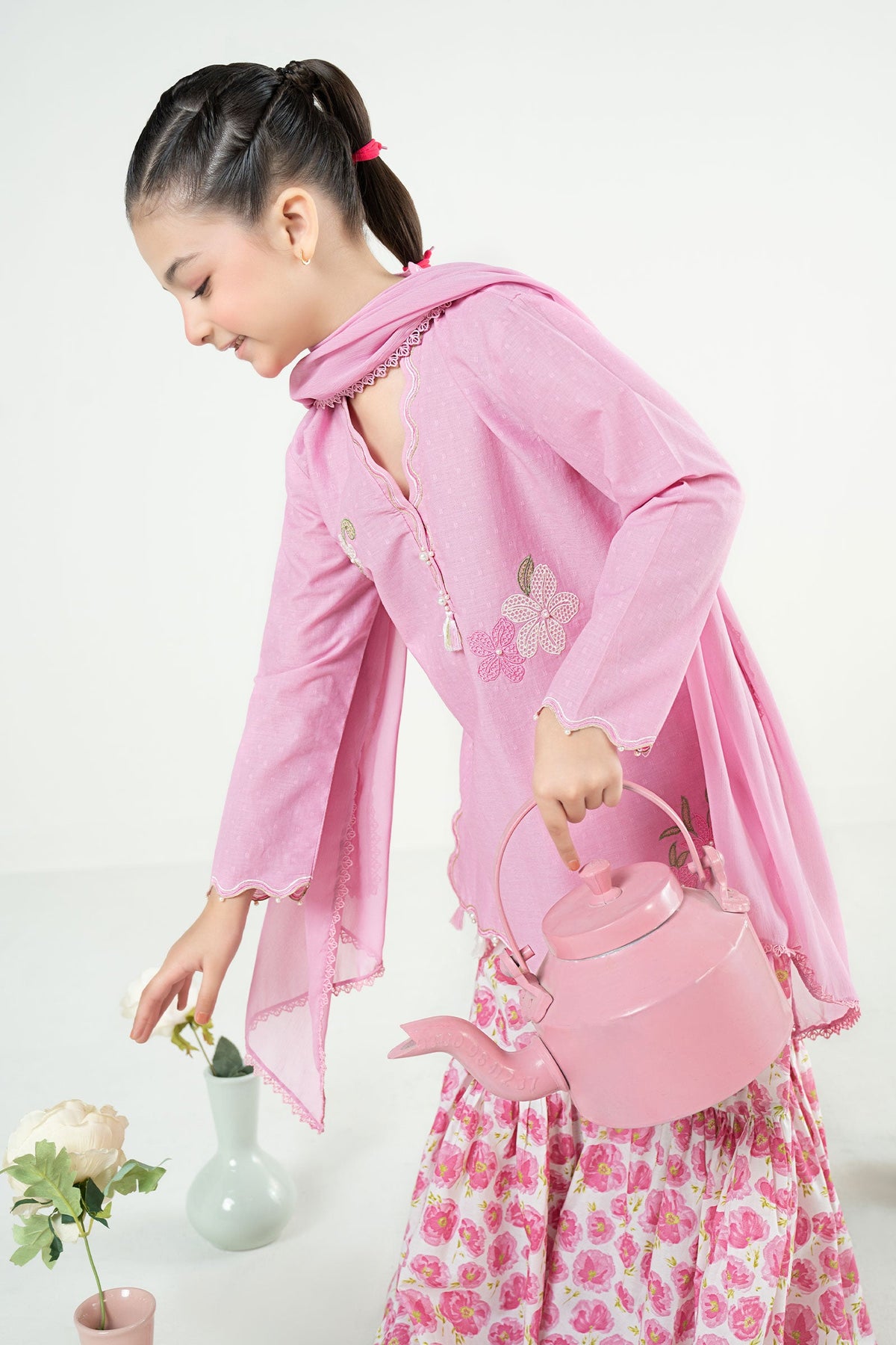 kids-clothes-mkd-ea26-05-tea-pink by Maria B Kids - Designer Dress  - Type : KidsClothes - Available at Libayah - 100% Original 