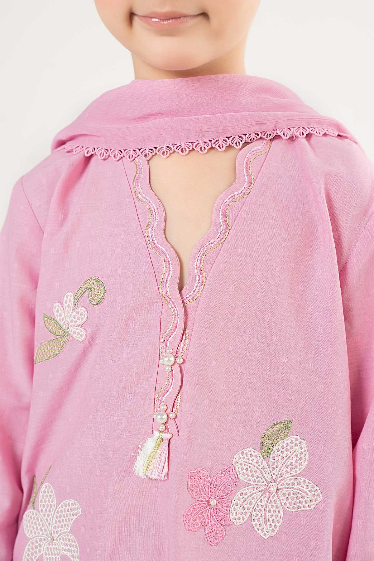 kids-clothes-mkd-ea26-05-tea-pink by Maria B Kids - Designer Dress  - Type : KidsClothes - Available at Libayah - 100% Original 