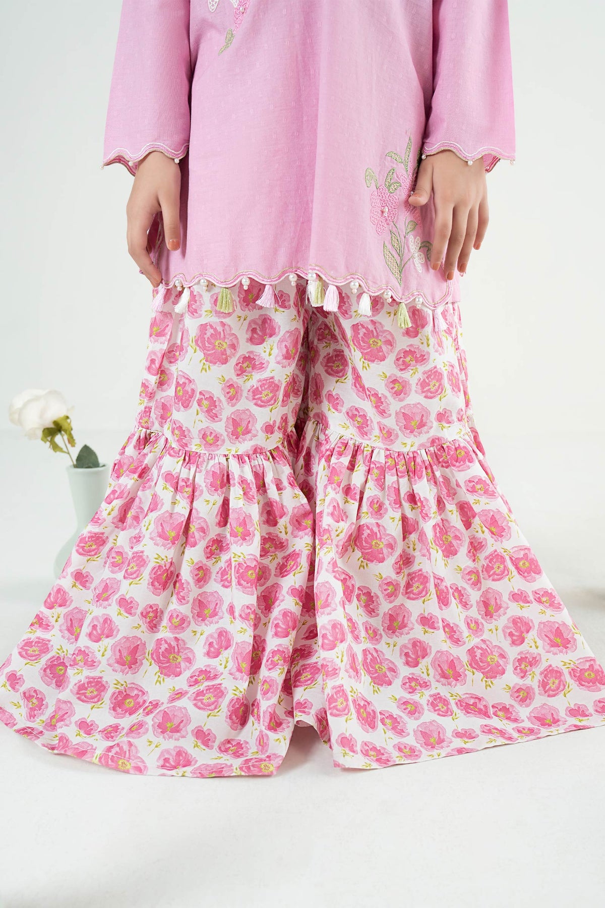 kids-clothes-mkd-ea26-05-tea-pink by Maria B Kids - Designer Dress  - Type : KidsClothes - Available at Libayah - 100% Original 