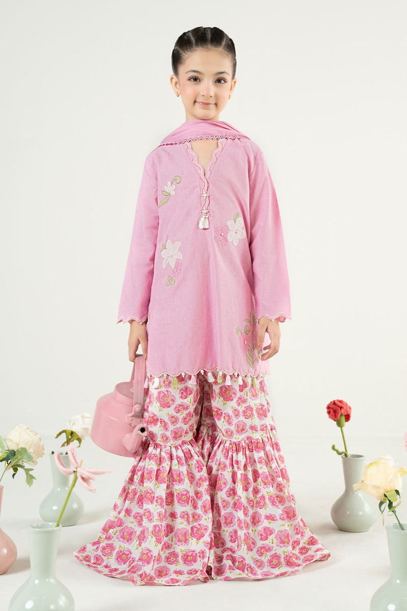 kids-clothes-mkd-ea26-05-tea-pink by Maria B Kids - Designer Dress  - Type : KidsClothes - Available at Libayah - 100% Original 
