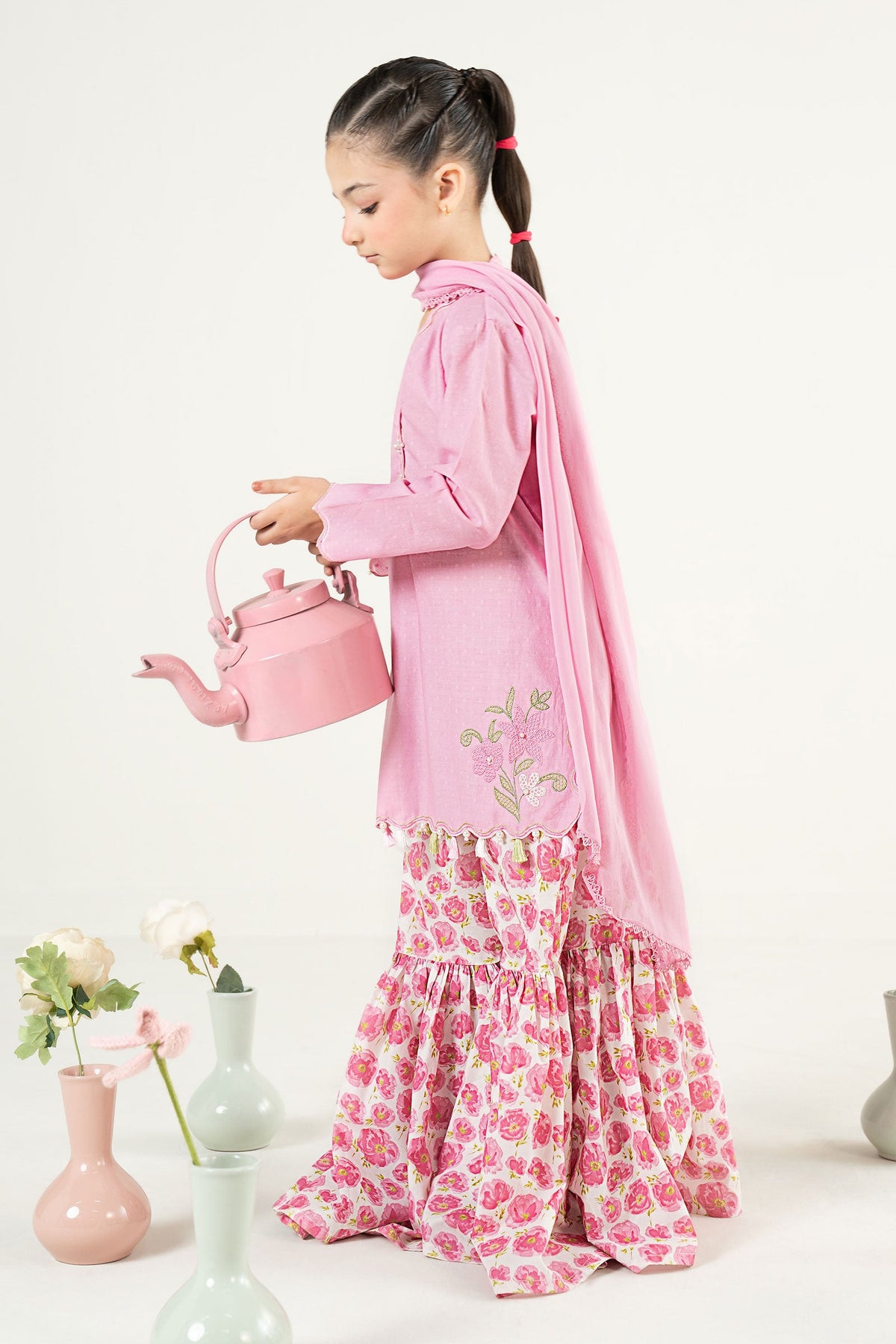 kids-clothes-mkd-ea26-05-tea-pink by Maria B Kids - Designer Dress  - Type : KidsClothes - Available at Libayah - 100% Original 