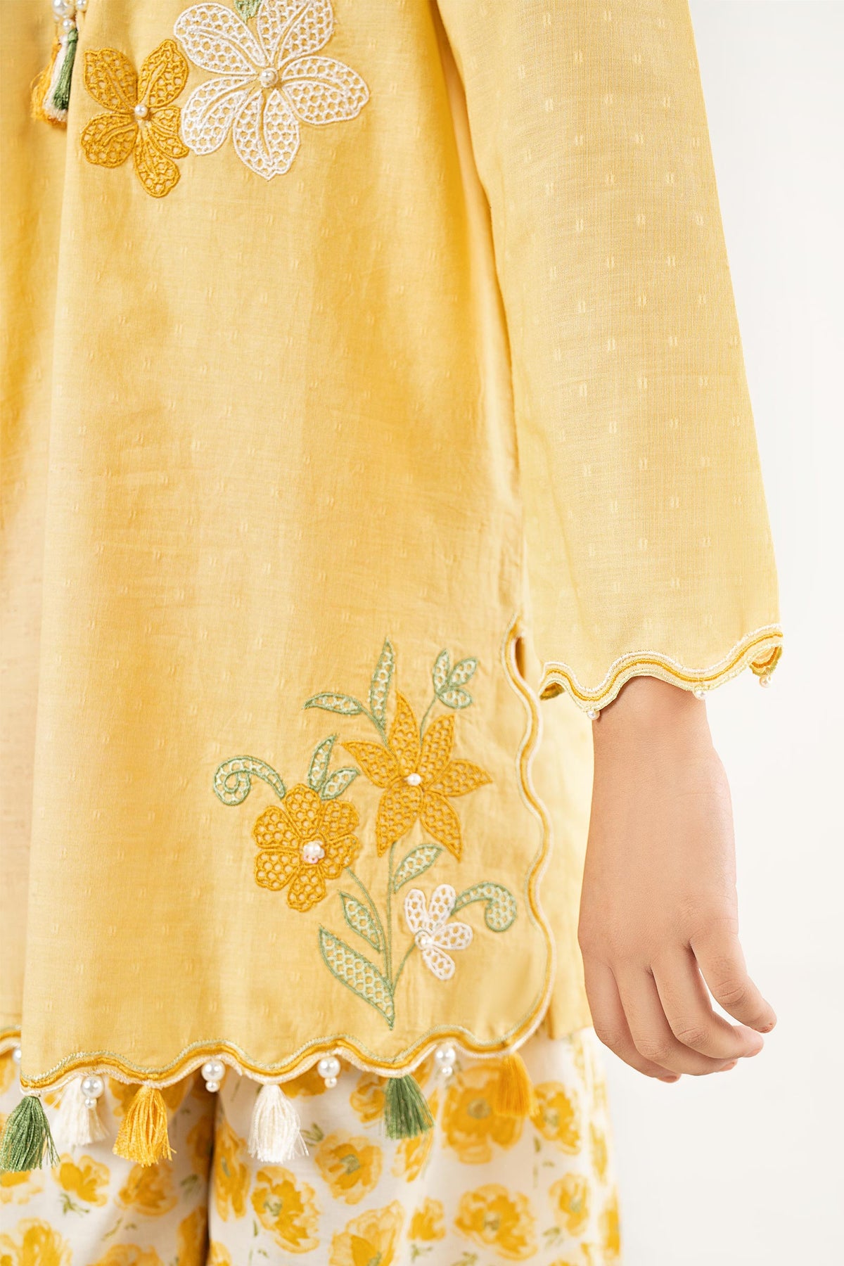 kids-clothes-mkd-ea26-05-yellow by Maria B Kids - Designer Dress  - Type : KidsClothes - Available at Libayah - 100% Original 