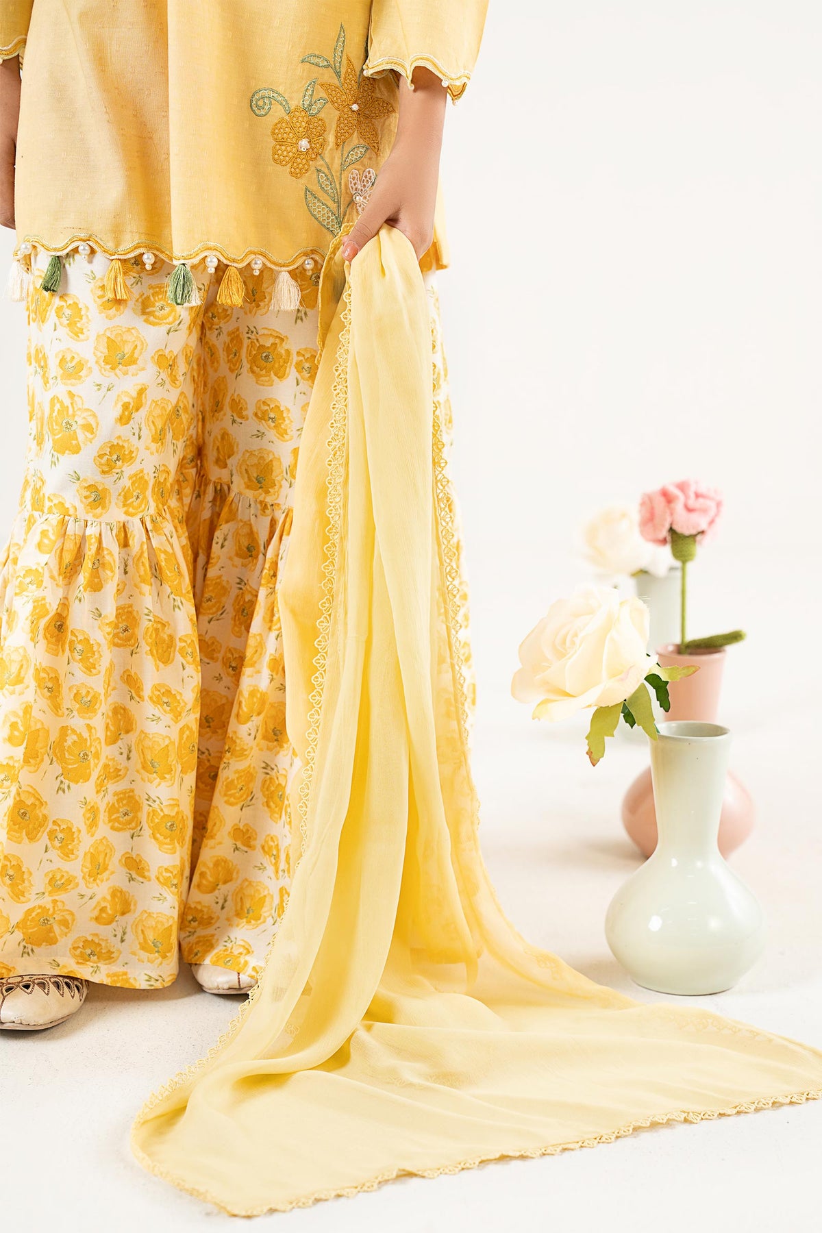 kids-clothes-mkd-ea26-05-yellow by Maria B Kids - Designer Dress  - Type : KidsClothes - Available at Libayah - 100% Original 