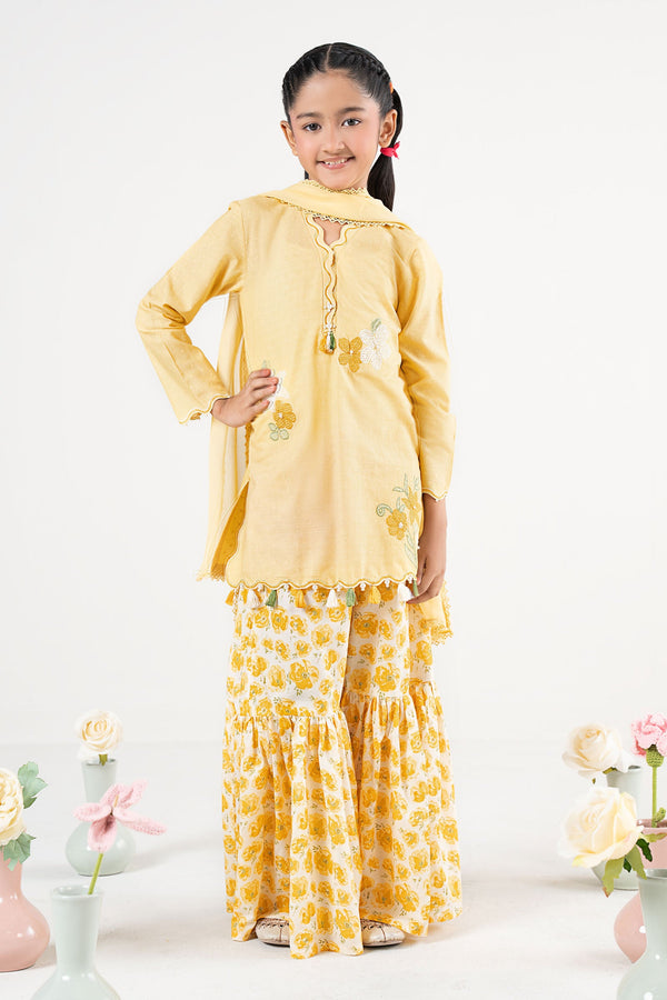 kids-clothes-mkd-ea26-05-yellow by Maria B Kids - Designer Dress  - Type : KidsClothes - Available at Libayah - 100% Original 
