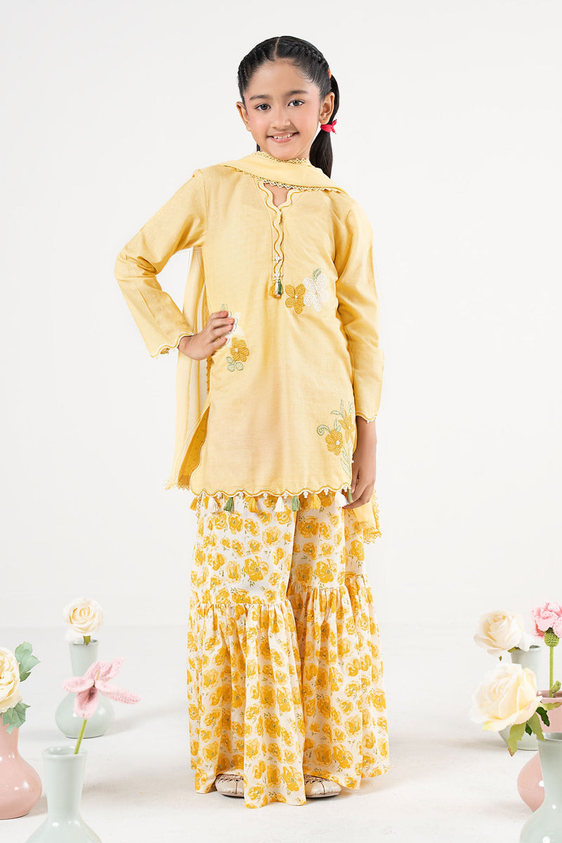 kids-clothes-mkd-ea26-05-yellow by Maria B Kids - Designer Dress  - Type : KidsClothes - Available at Libayah - 100% Original 