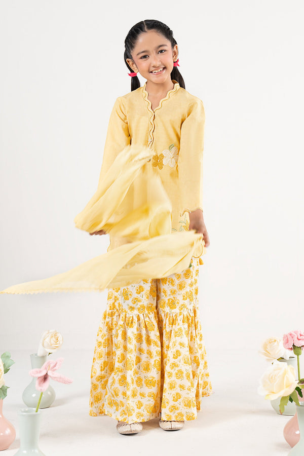 kids-clothes-mkd-ea26-05-yellow by Maria B Kids - Designer Dress  - Type : KidsClothes - Available at Libayah - 100% Original 
