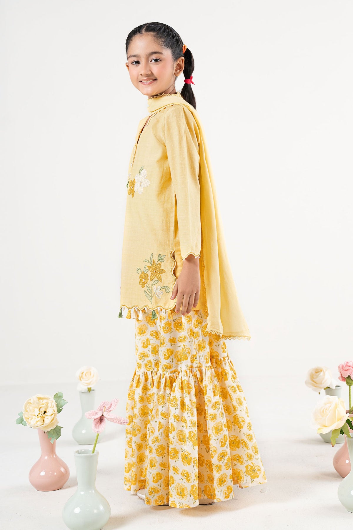 kids-clothes-mkd-ea26-05-yellow by Maria B Kids - Designer Dress  - Type : KidsClothes - Available at Libayah - 100% Original 