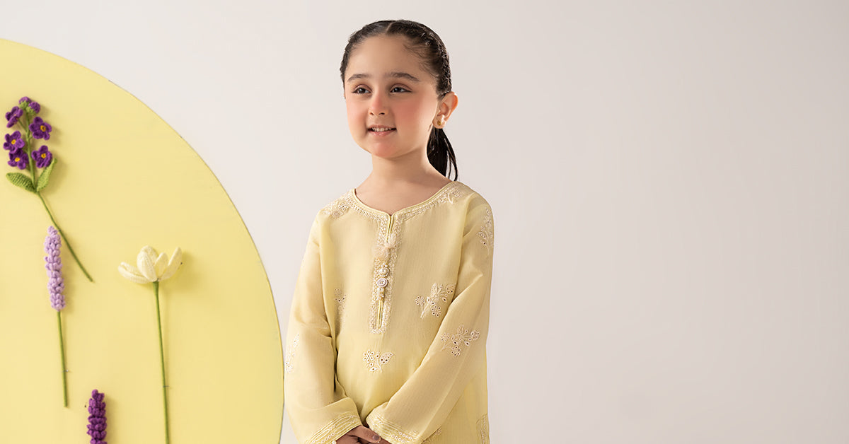 kids-clothes-mkd-ea26-07-yellow by Maria B Kids - Designer Dress  - Type : KidsClothes - Available at Libayah - 100% Original 