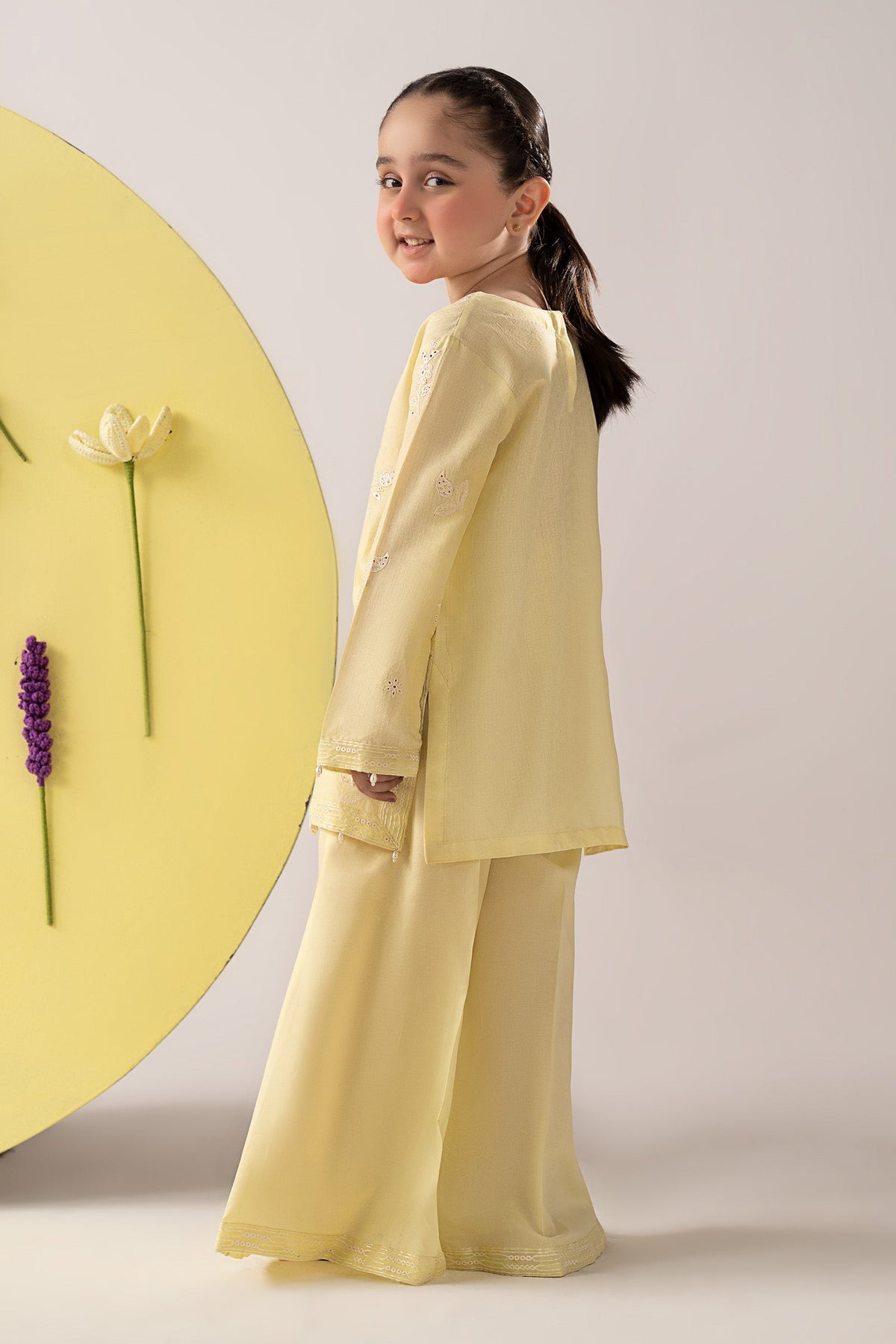 kids-clothes-mkd-ea26-07-yellow by Maria B Kids - Designer Dress  - Type : KidsClothes - Available at Libayah - 100% Original 