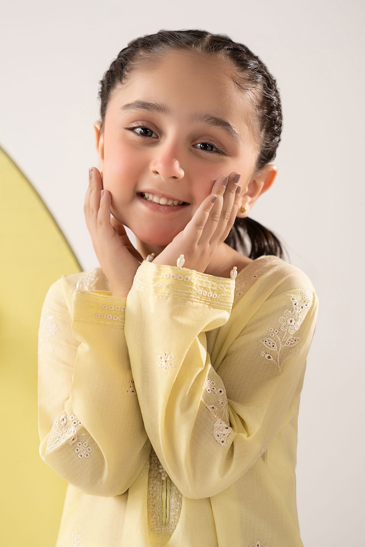 kids-clothes-mkd-ea26-07-yellow by Maria B Kids - Designer Dress  - Type : KidsClothes - Available at Libayah - 100% Original 