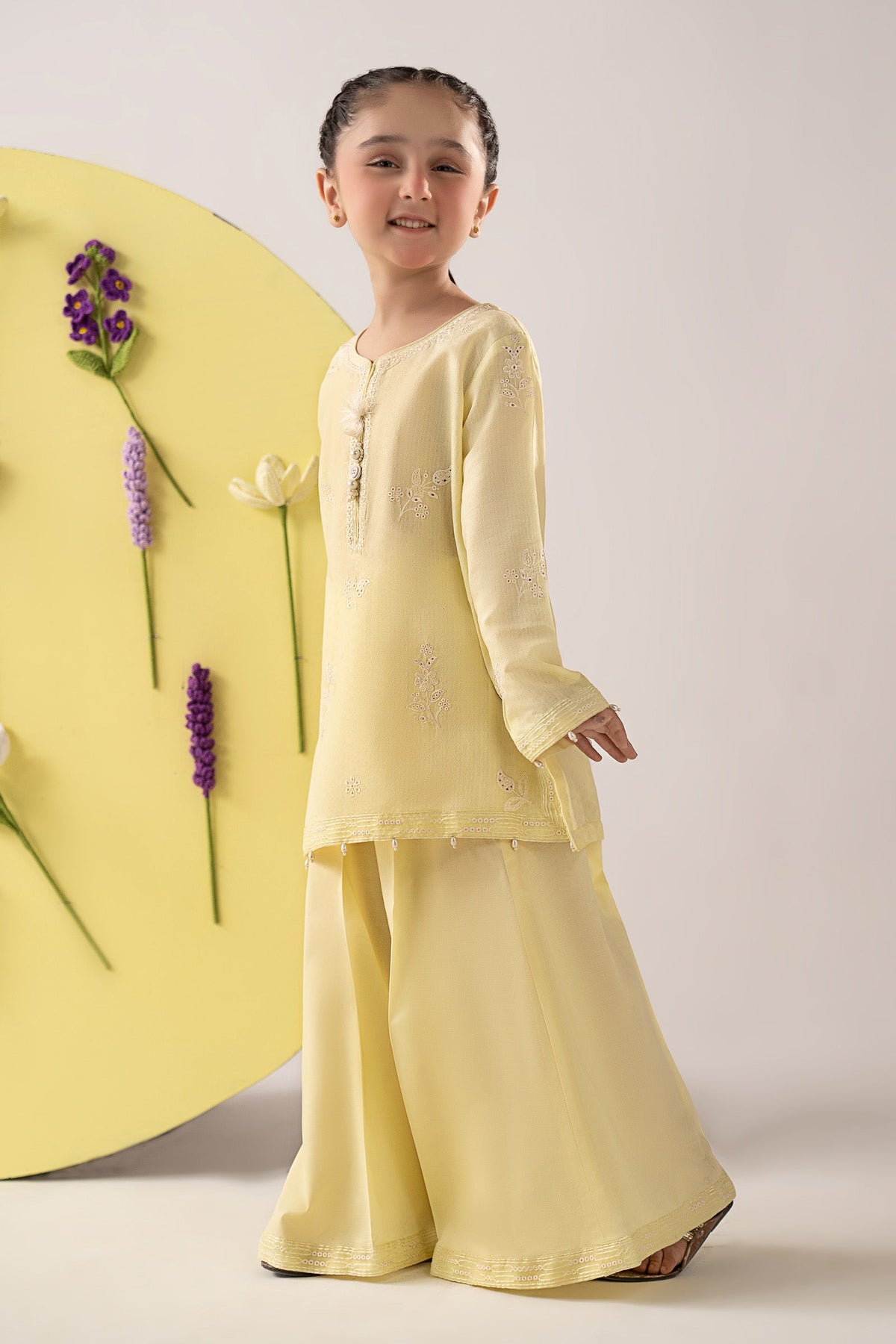 kids-clothes-mkd-ea26-07-yellow by Maria B Kids - Designer Dress  - Type : KidsClothes - Available at Libayah - 100% Original 