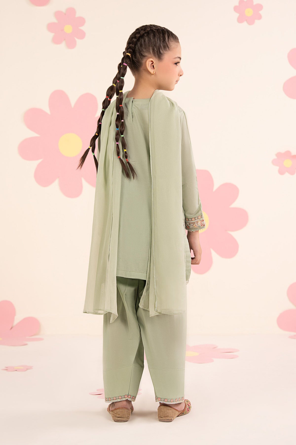 kids-clothes-mkd-ea26-08-mint-green by Maria B Kids - Designer Dress  - Type : KidsClothes - Available at Libayah - 100% Original 